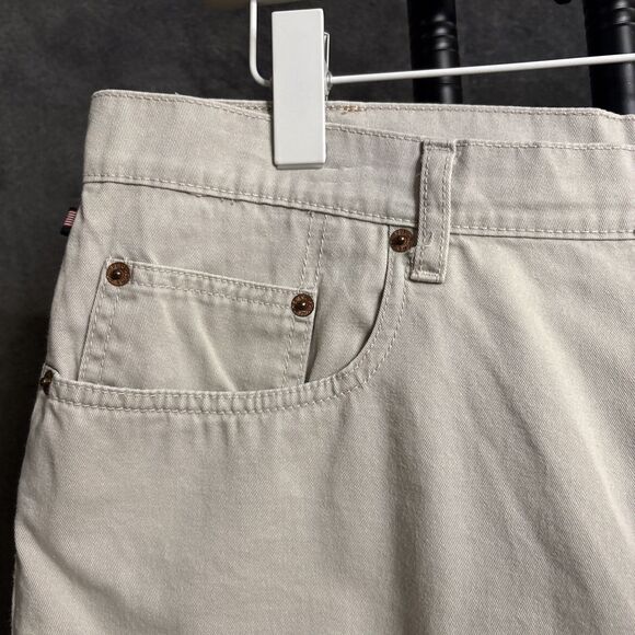 VTG Polo Jeans Ralph Lauren Khaki Shorts Womens 14 Pockets 90s Chino Sport - Picture 3 of 10